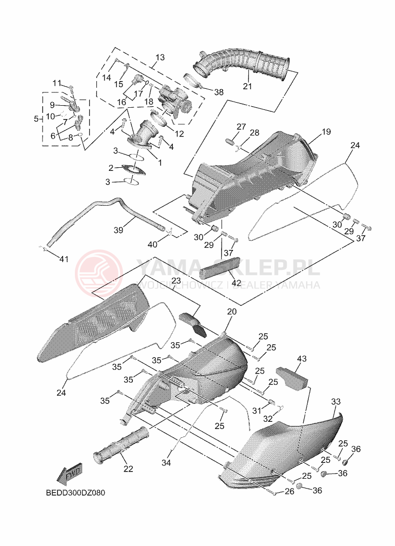 Schemat "Wtrysk paliwa" do Yamaha TRICITY 300