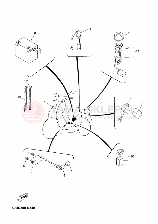 Schemat "układ elektryczny" do Yamaha CS50Z