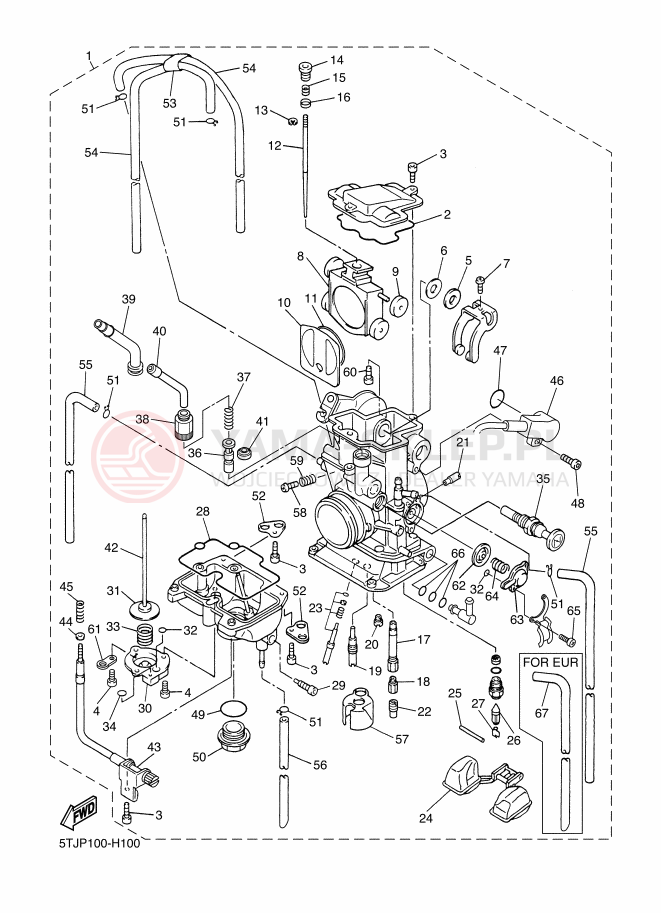 Schemat "Gaźnik" do Yamaha WR450F