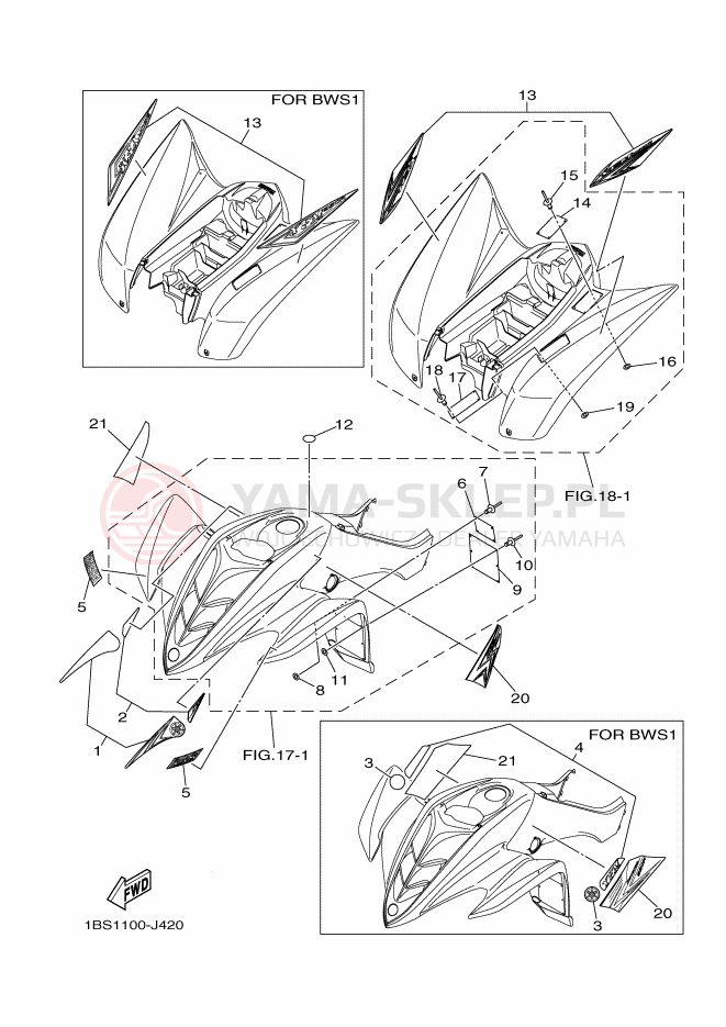 Schemat "naklejki" do Yamaha YFM350R