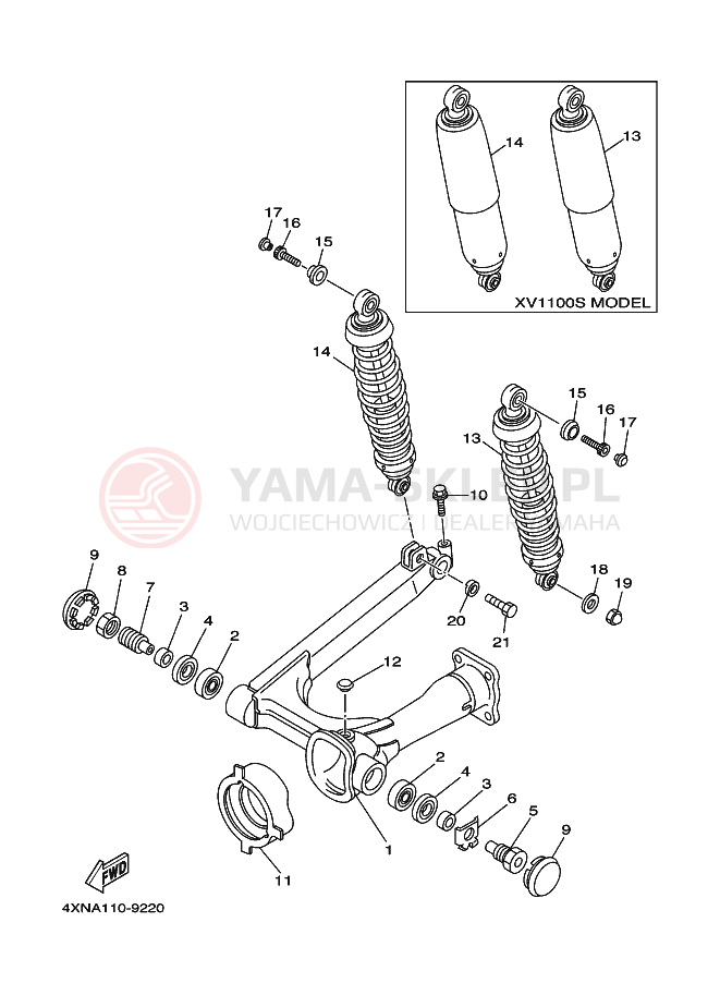 Schemat "wahacz" do Yamaha VIRAGO