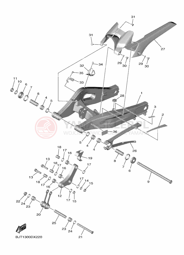 Schemat "wahacz" do Yamaha R7