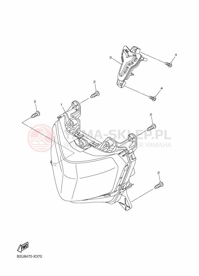 Schemat "Lampa przód" do Yamaha RAYZR