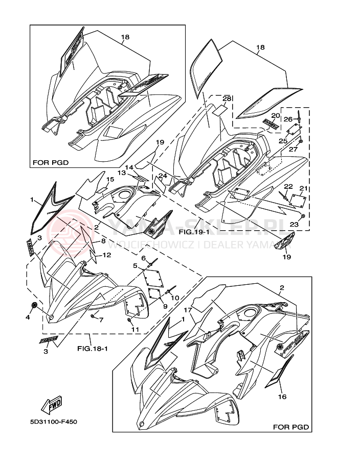 Schemat "naklejki" do Yamaha YFZ450