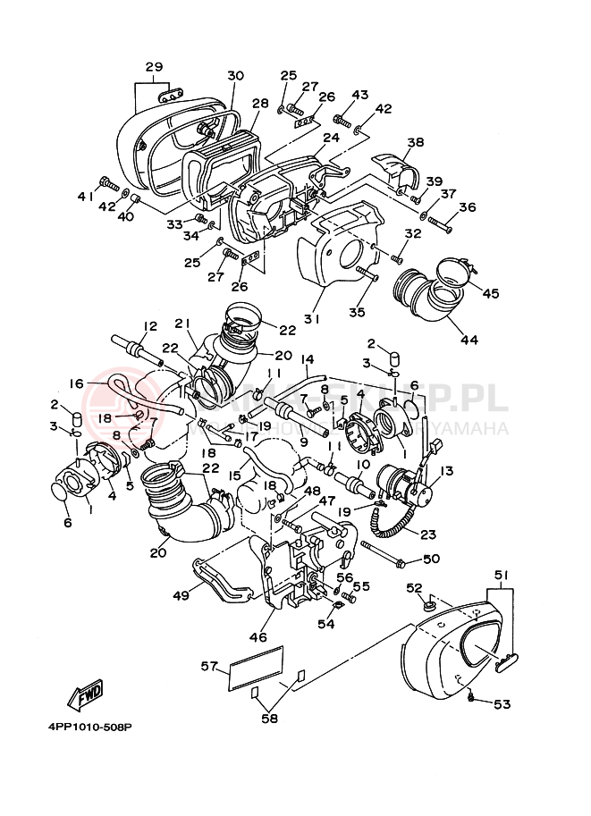 Schemat "Wtrysk paliwa" do Yamaha XV1100 VIRAGO