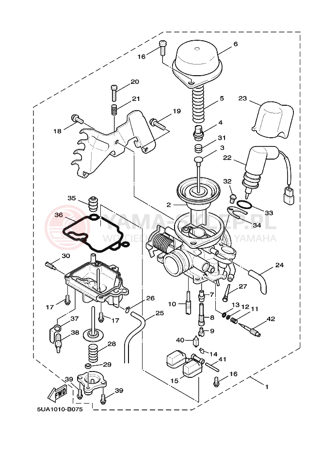 Schemat "Gaźnik" do Yamaha FLAME X