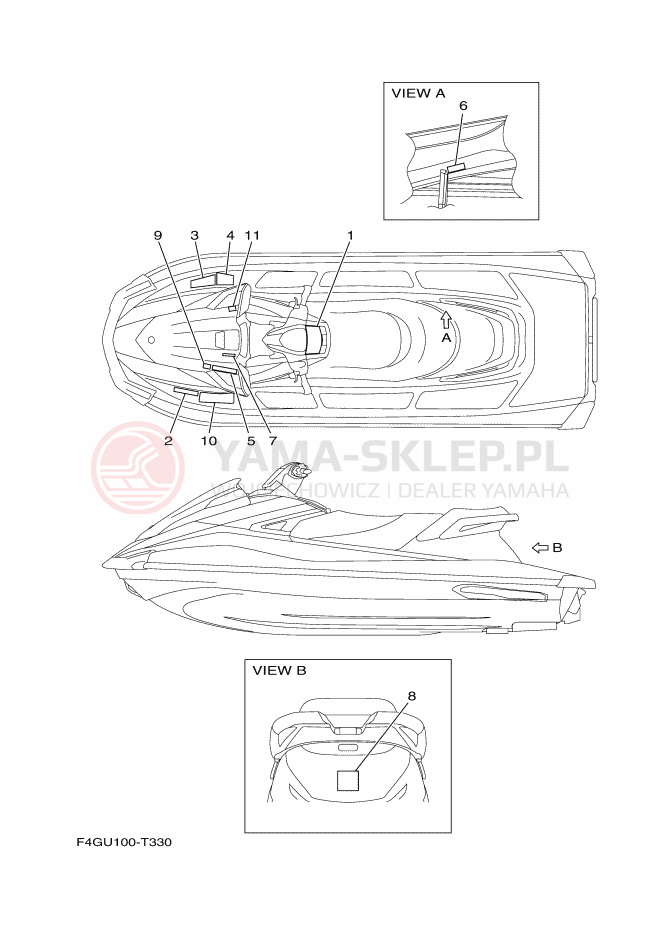 Schemat "naklejki" do Yamaha VX