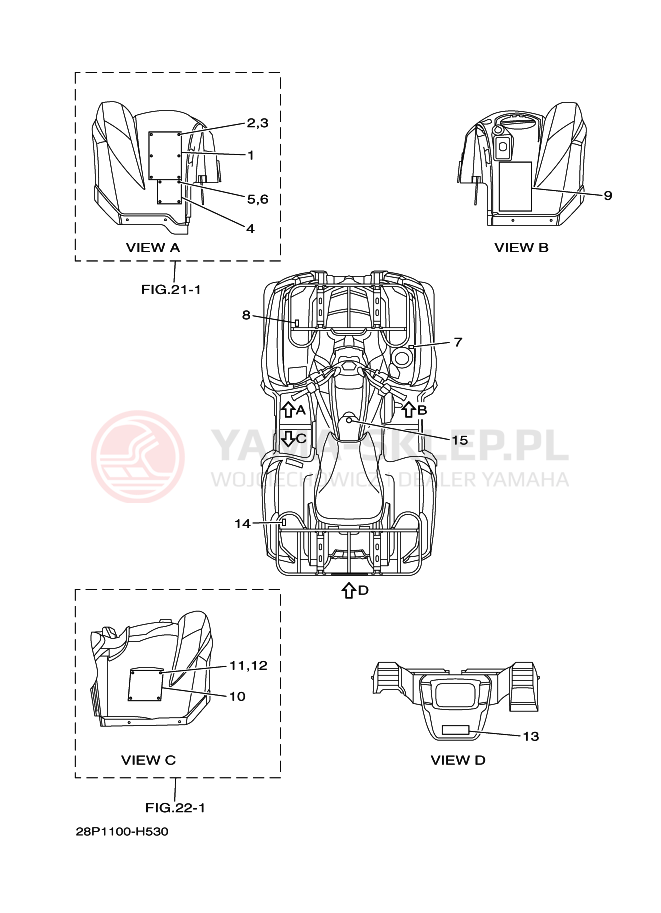 Schemat "naklejki" do Yamaha GRIZZLY 700 FI