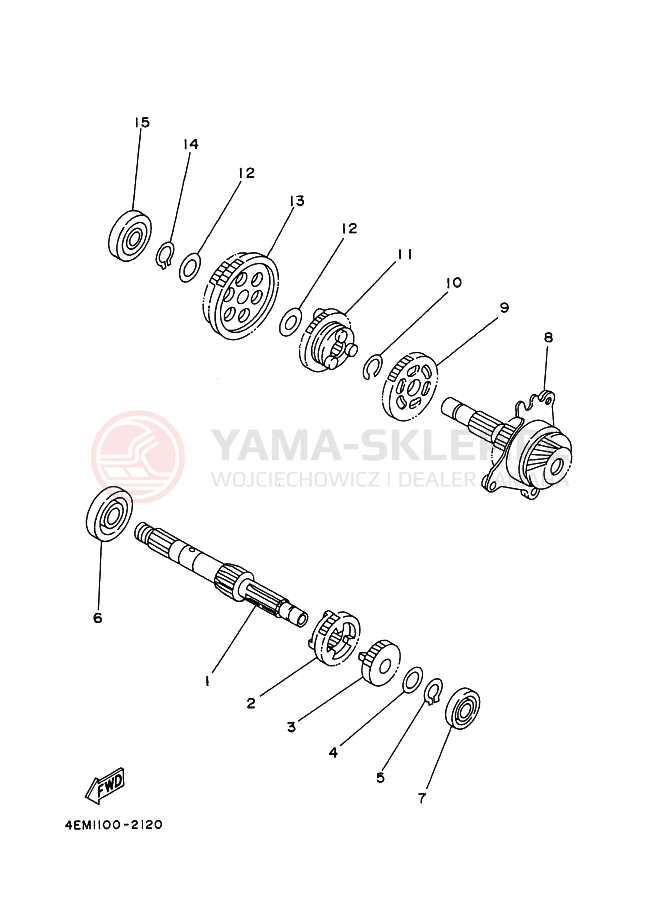 Schemat "Skrzynia biegów " do Yamaha YFM80