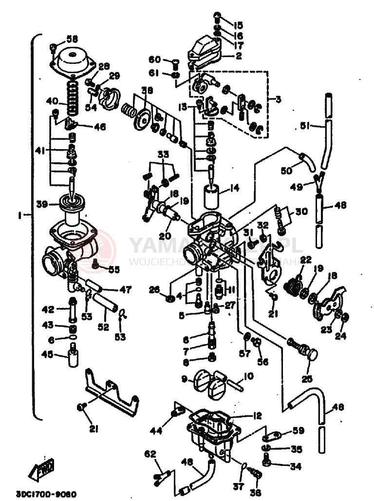 Schemat "Gaźnik" do Yamaha TT250