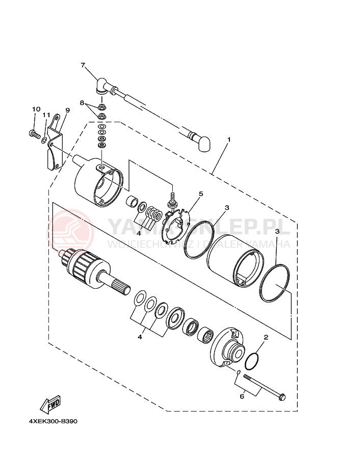 Schemat "rozrusznik" do Yamaha BEAR TRACKER