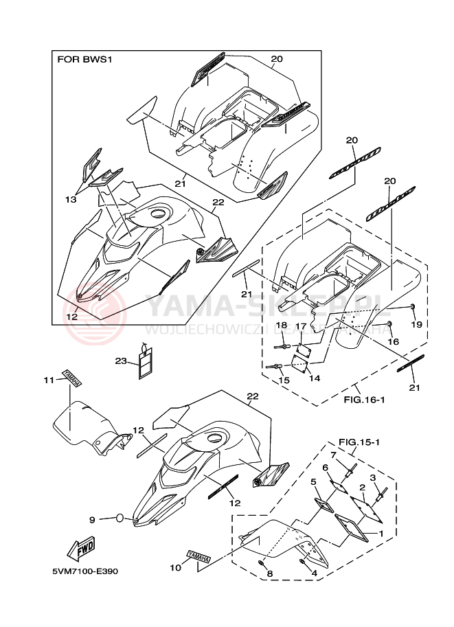 Schemat "naklejki" do Yamaha BLASTER