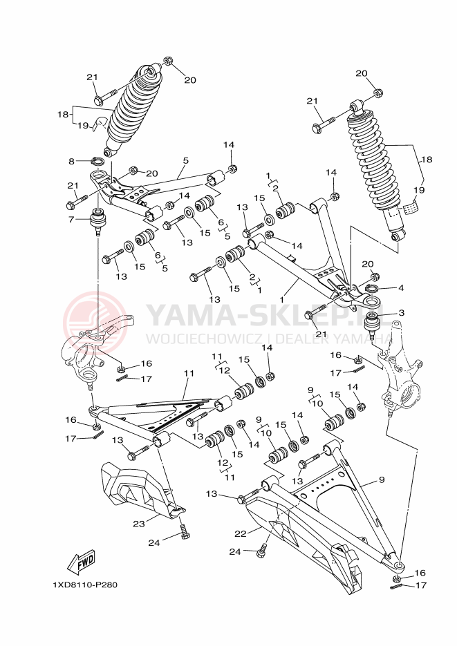 Schemat "Koło przód" do Yamaha VIKING EPS