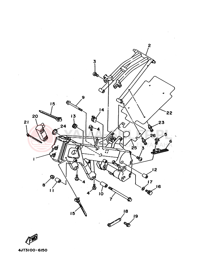Schemat "rama" do Yamaha TZ125