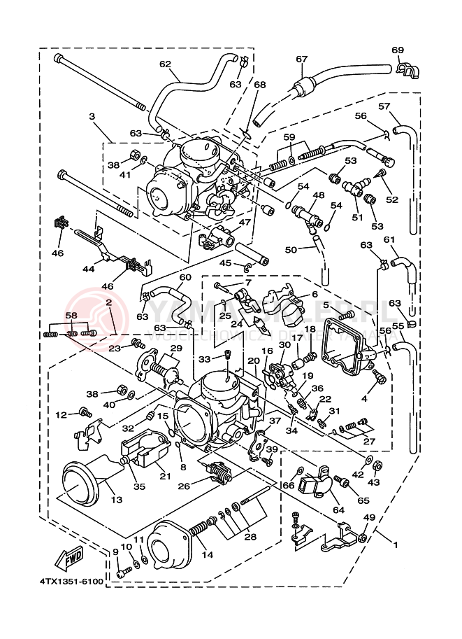Schemat "Gaźnik" do Yamaha TDM850