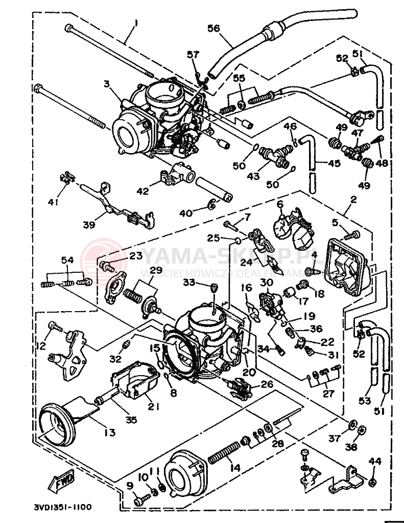 Schemat "Gaźnik" do Yamaha TDM850