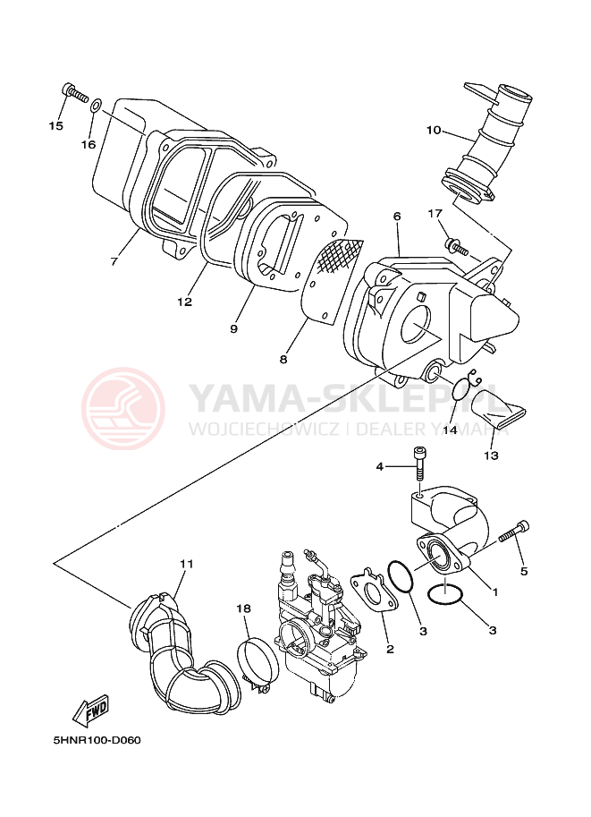 Schemat "Wtrysk paliwa" do Yamaha TT-R90