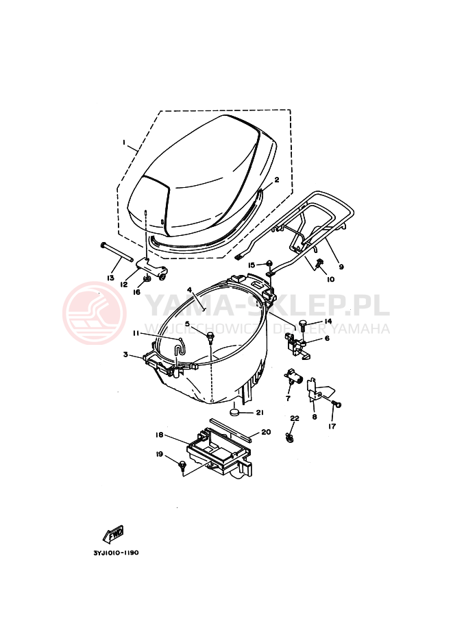 Schemat "siedzenie" do Yamaha YG50D JOG D