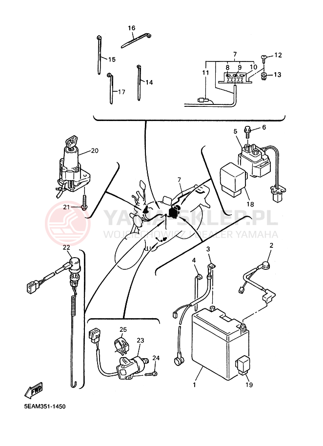 Schemat "układ elektryczny" do Yamaha XJR1300SP