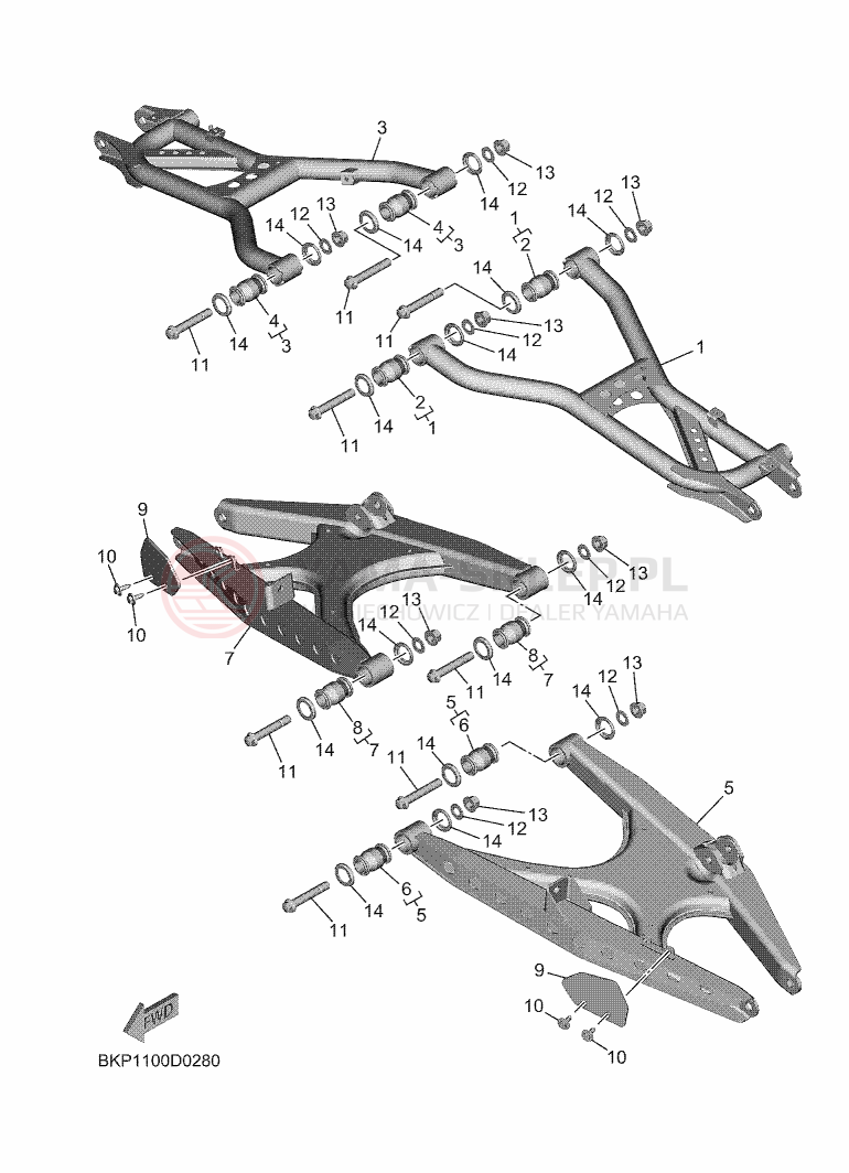 Schemat "wahacz" do Yamaha WOLVERINE RMAX2 1000 LE