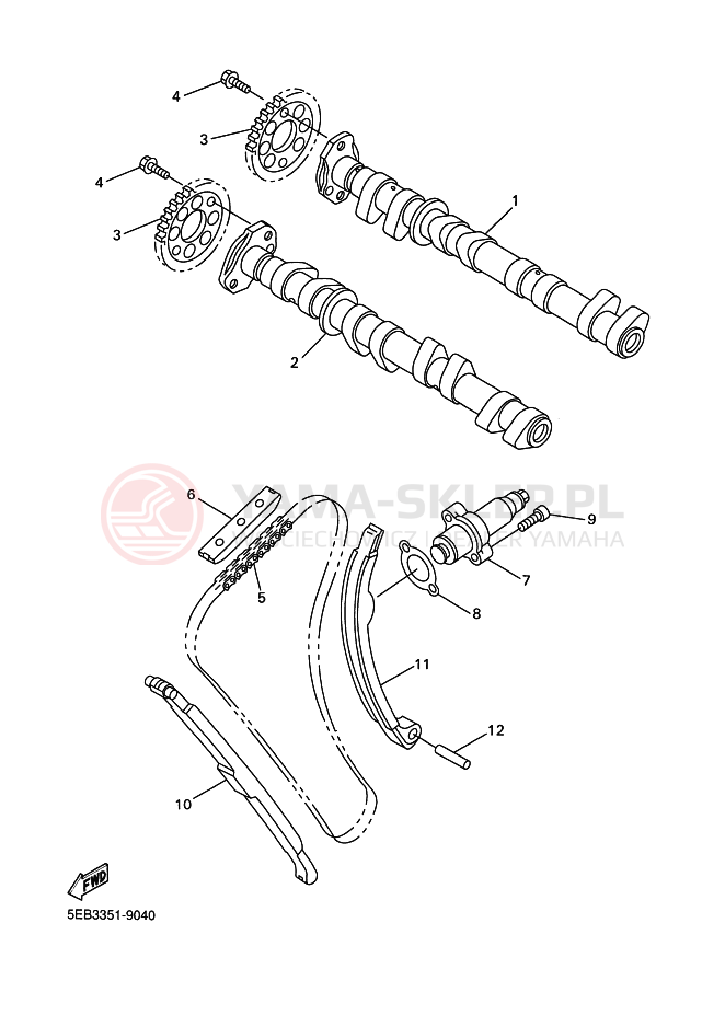 Schemat "Wałek rozrządu" do Yamaha YZF-R6 R6