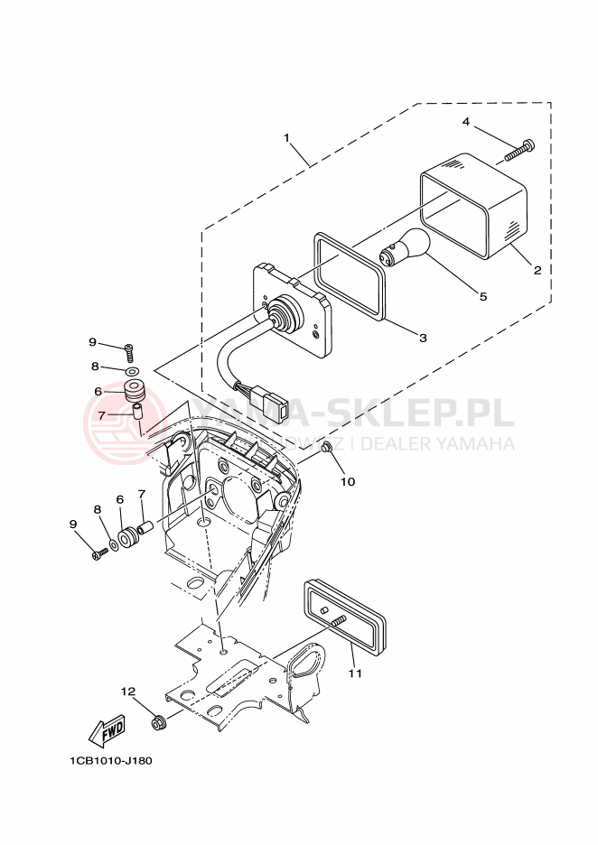 Schemat "lampa tył" do Yamaha EC-03