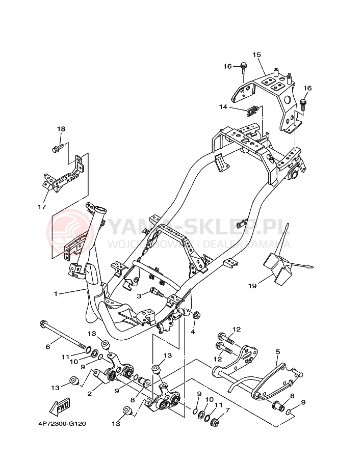 Schemat "rama" do Yamaha XC125E