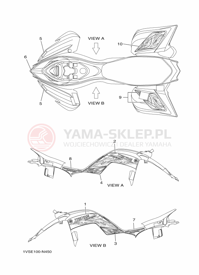 Schemat "naklejki" do Yamaha YFM700RSE