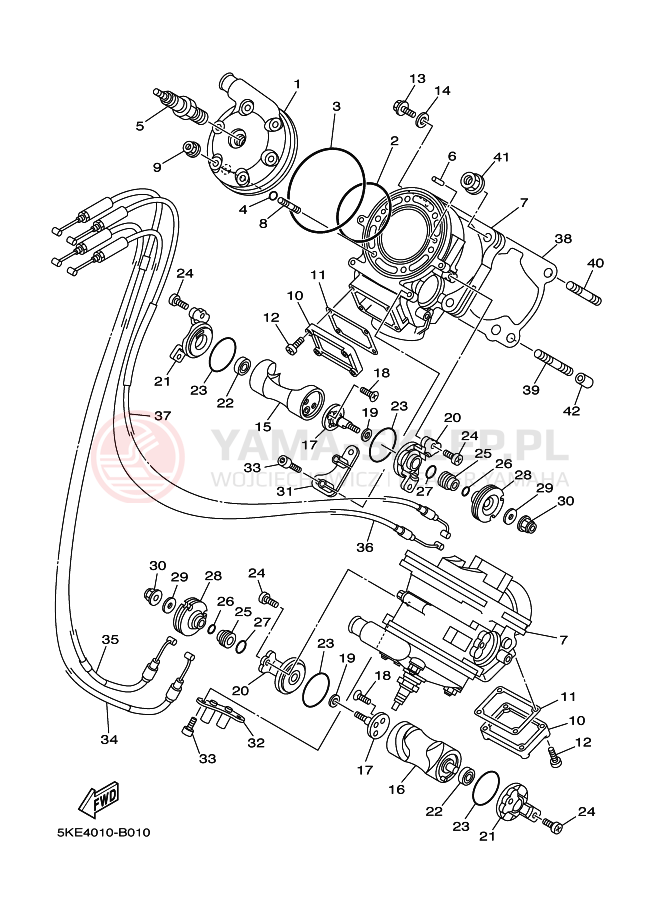 Schemat "głowica" do Yamaha TZ250