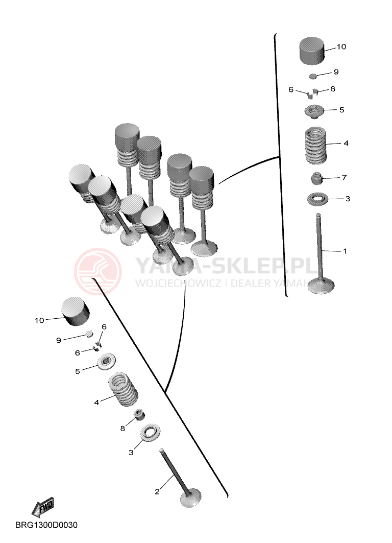 Schemat "zawory" do Yamaha MT-03