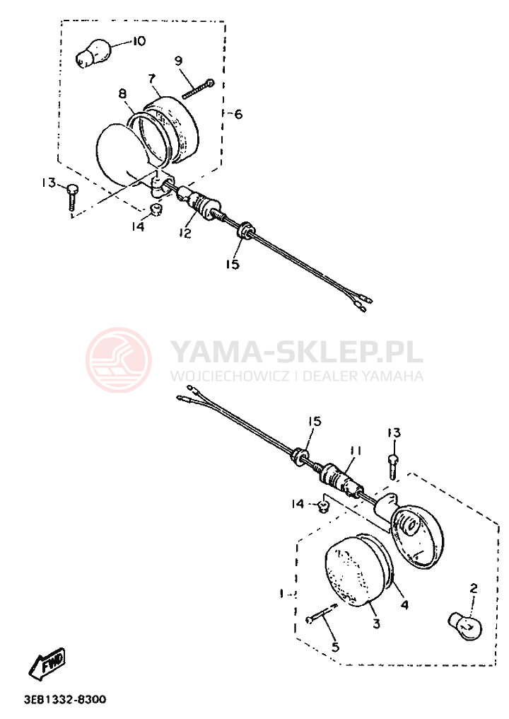 Schemat "kierunkowskazy" do Yamaha SR500