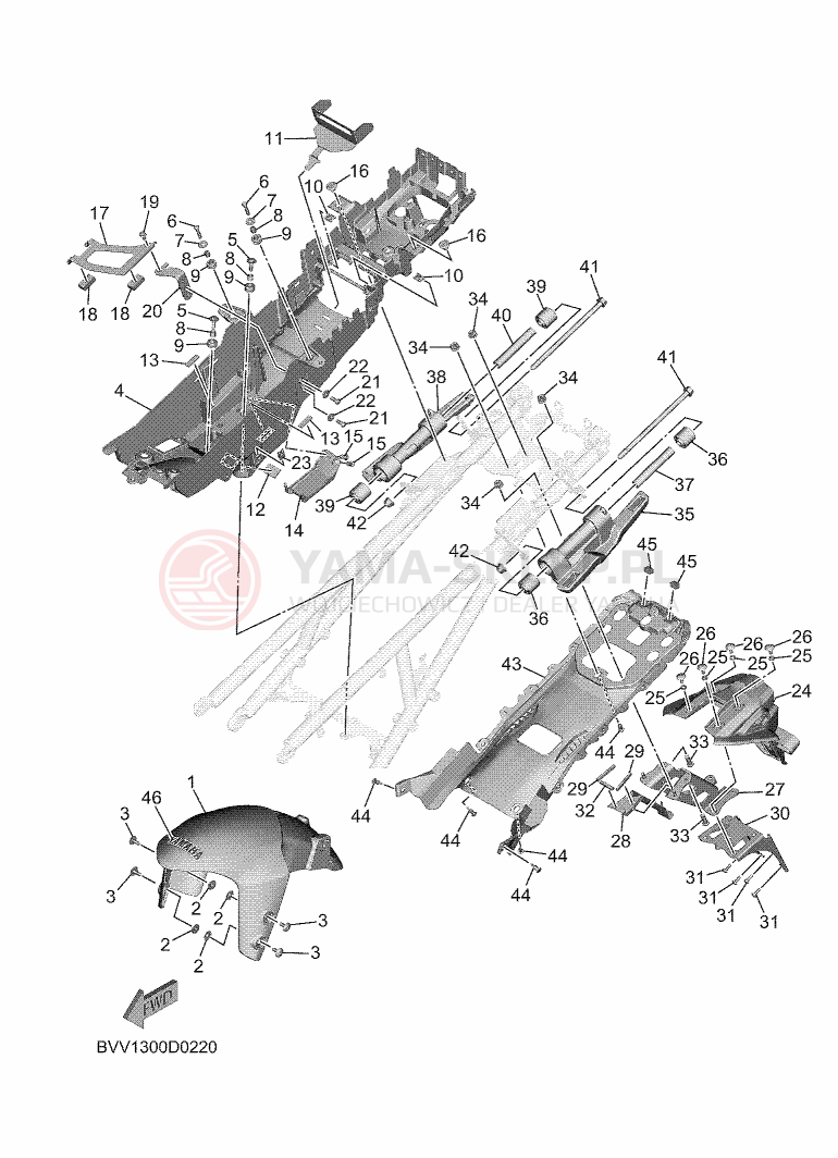 Schemat "błotnik" do Yamaha TRACER 9 GT+ Y-AMT