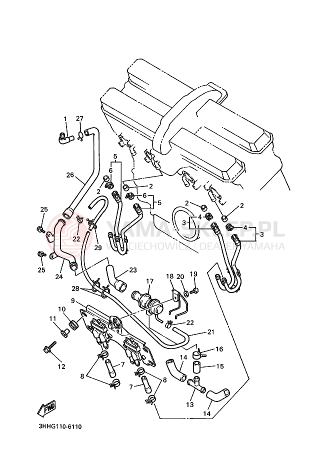Schemat "Pompa paliwa" do Yamaha FZR600 GENESIS