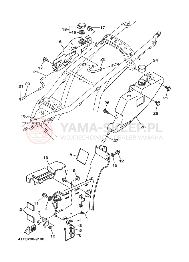 Schemat "Miska olejowa" do Yamaha DT230 DT230L