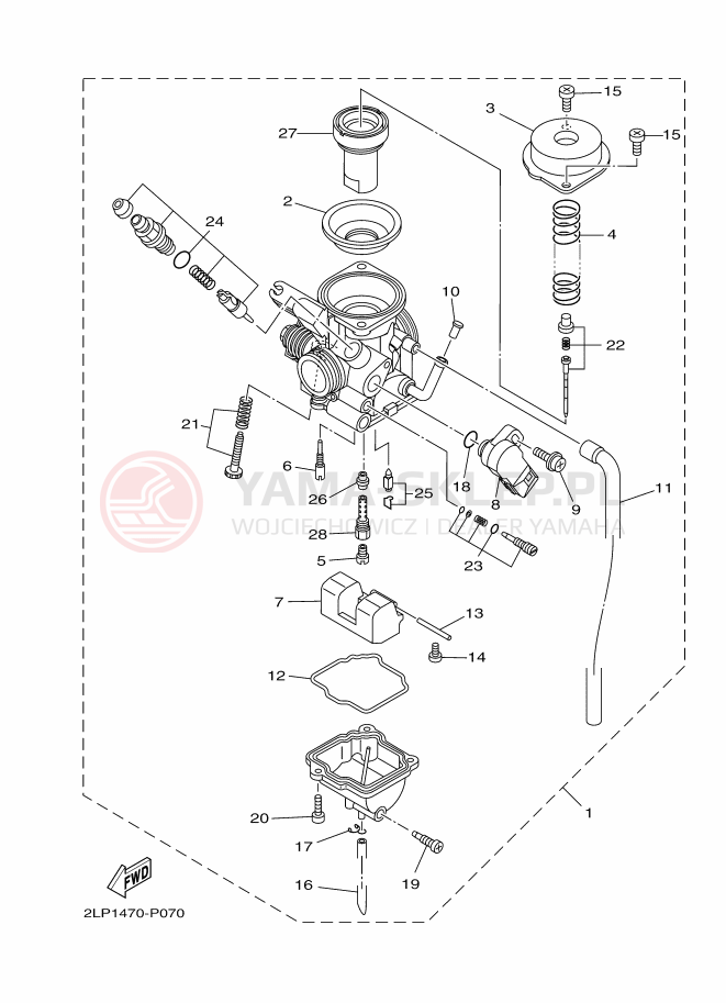Schemat "Gaźnik" do Yamaha YC125-5