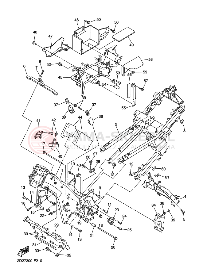 Schemat "rama" do Yamaha FJR1300AS