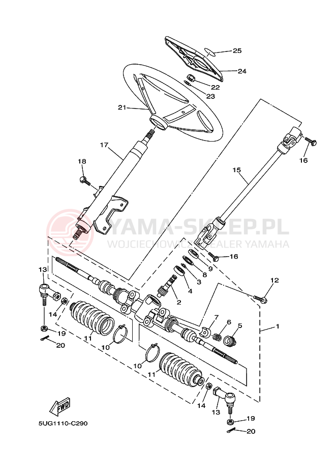 Schemat "Półki zawieszenia" do Yamaha RHINO