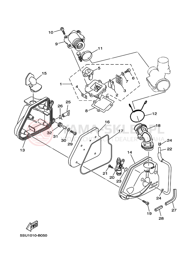 Schemat "Wtrysk paliwa" do Yamaha CV50R JOG R
