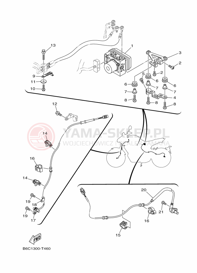 Schemat "układ elektryczny" do Yamaha MT-09 SP