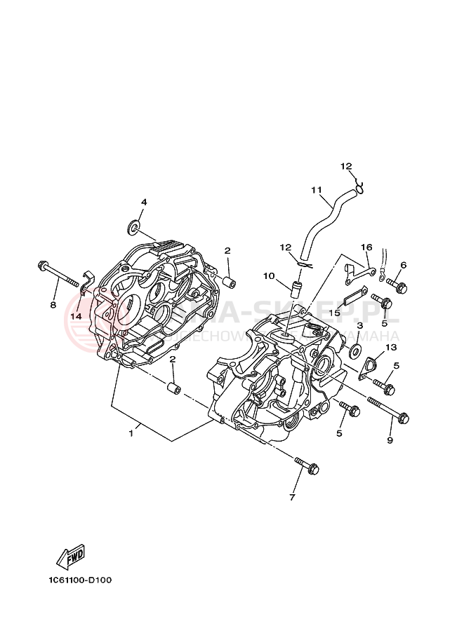 Schemat "Pokrywa silnika" do Yamaha TT-R230 TTR230V