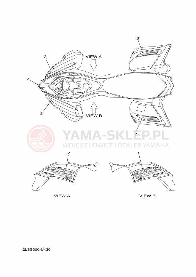 Schemat "Naklejki" do Yamaha YFM700R