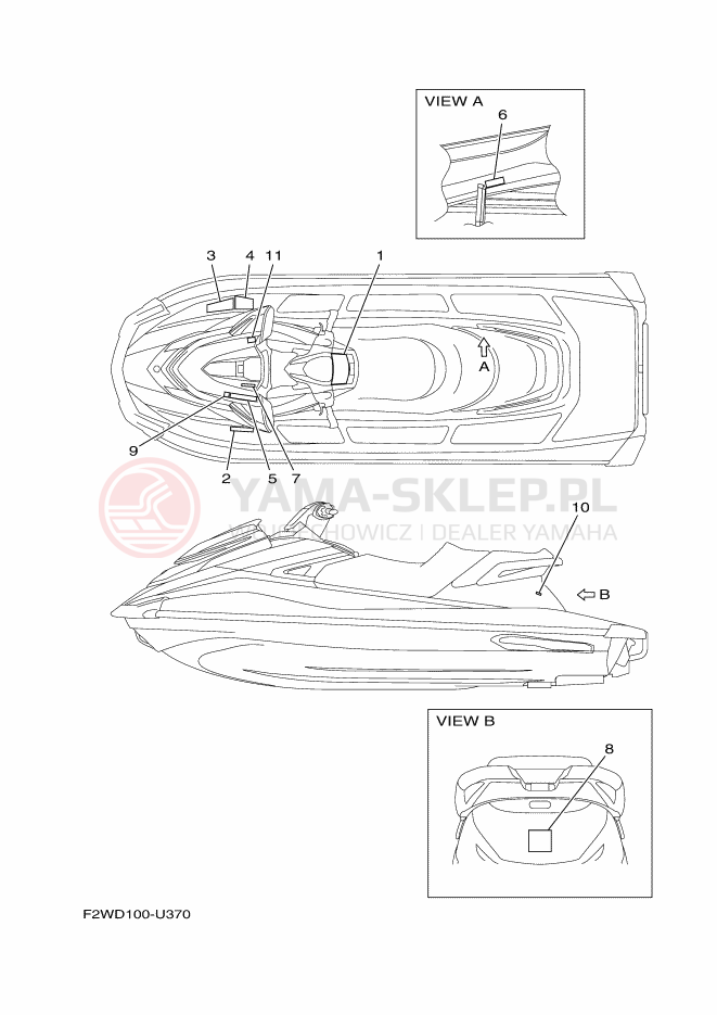 Schemat "naklejki" do Yamaha VXR