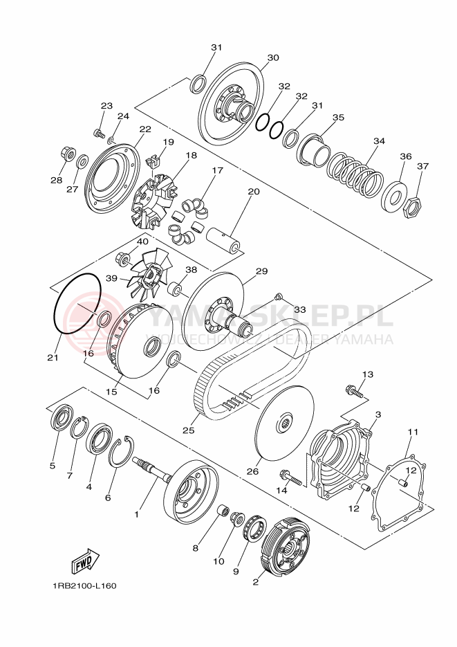 Schemat "sprzęgło" do Yamaha YXR700F