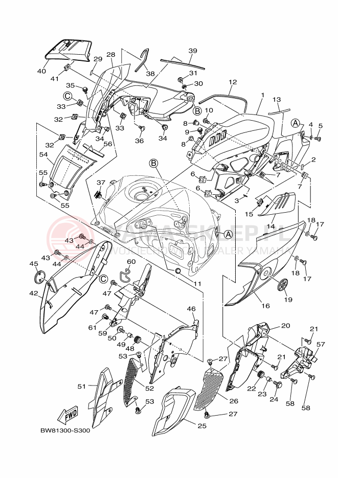 Schemat "zbiornik paliwa" do Yamaha MT-10 SP
