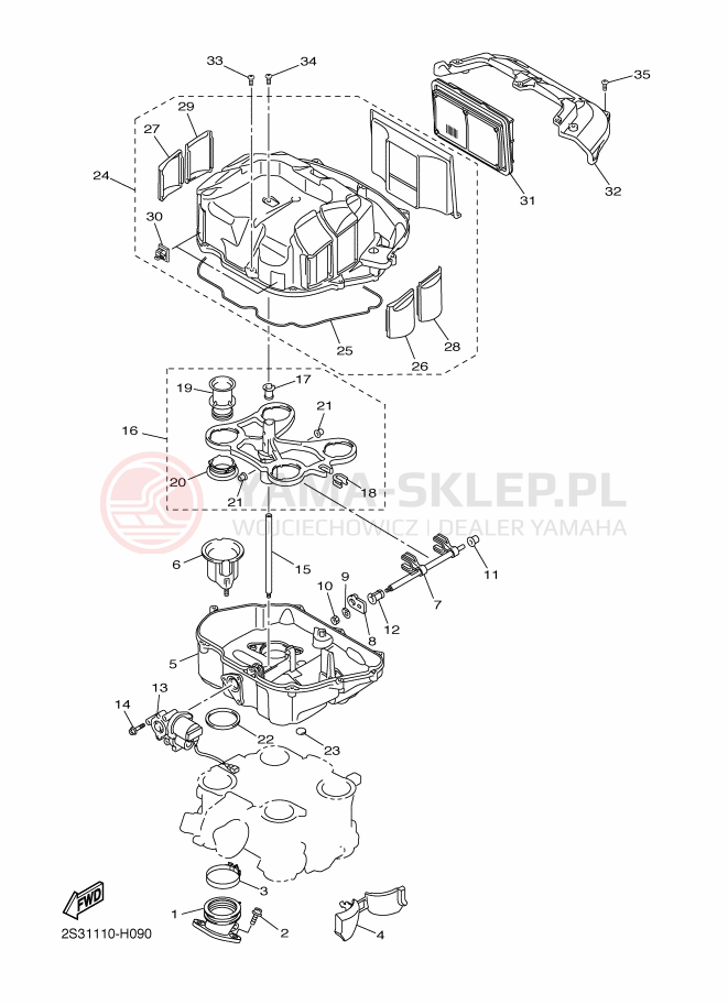 Schemat "Wtrysk paliwa" do Yamaha VMAX17