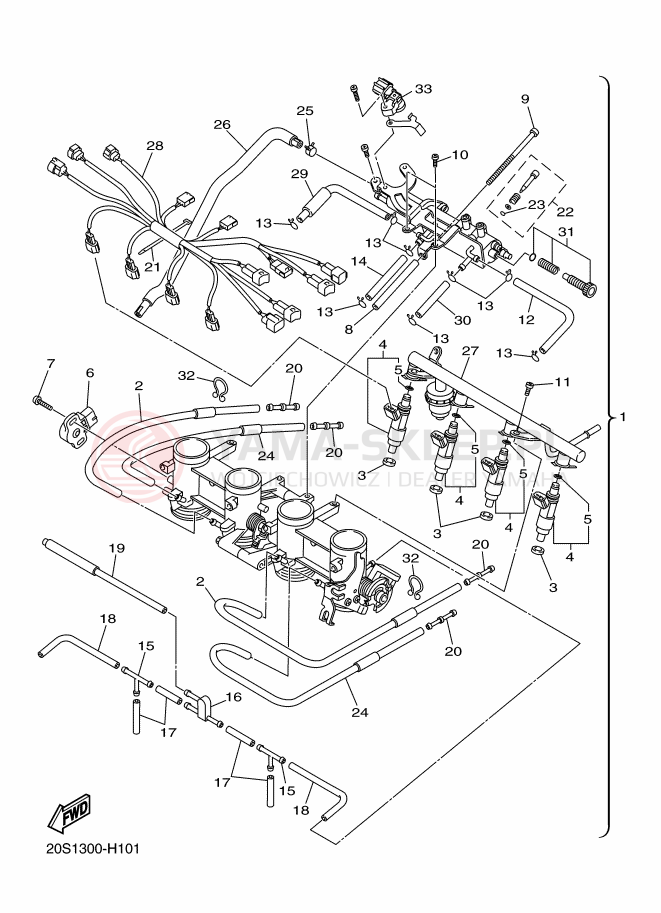 Schemat "WSTĘP 2" do Yamaha XJ6N