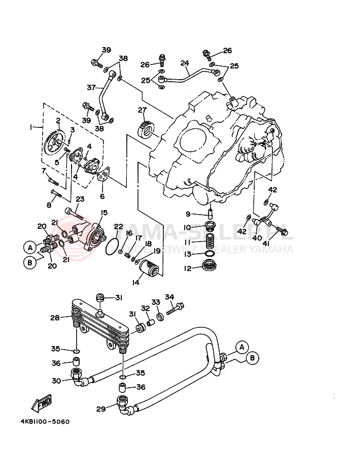 Schemat "Pompa olejowa" do Yamaha YFM350FWB