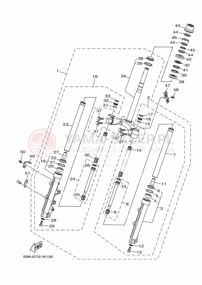 Schemat "Półki zawieszenia" do Yamaha NMAX 150