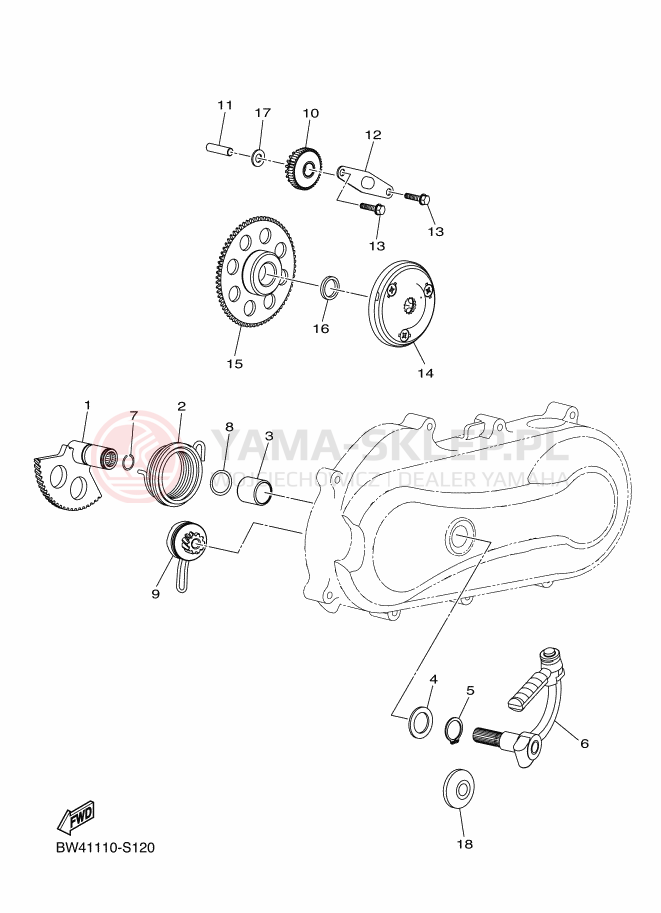Schemat "rozrusznik" do Yamaha YFZ50