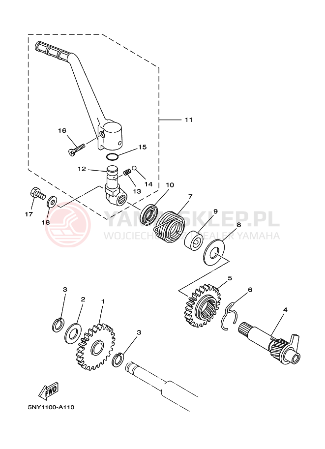 Schemat "rozrusznik" do Yamaha YZ125